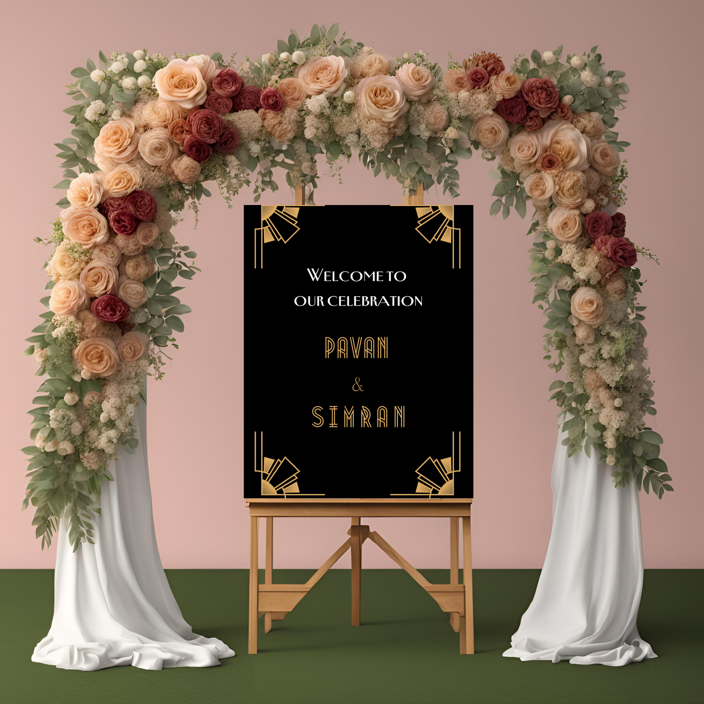 Vintage Glamour Welcome Sign