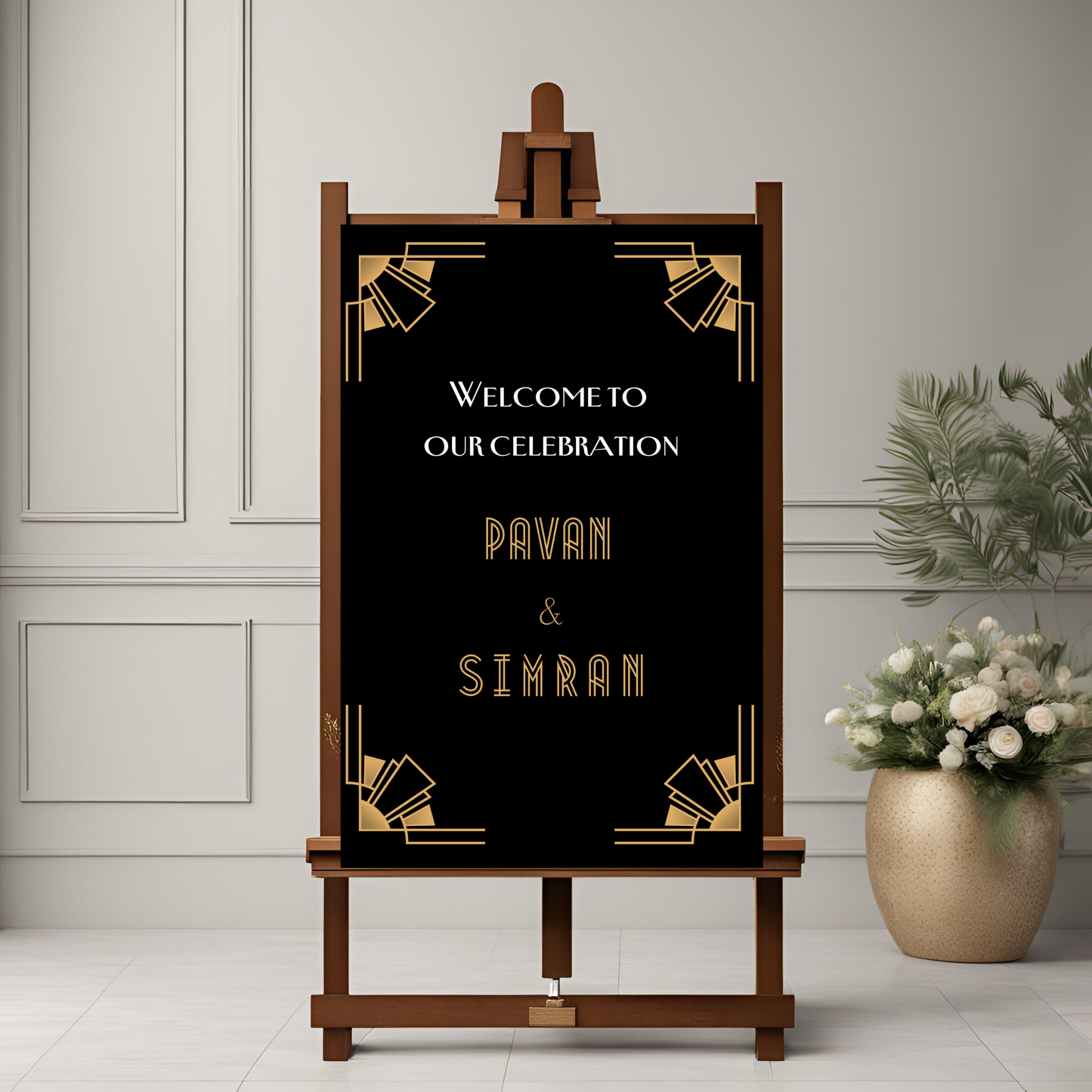 Vintage Glamour Welcome Sign