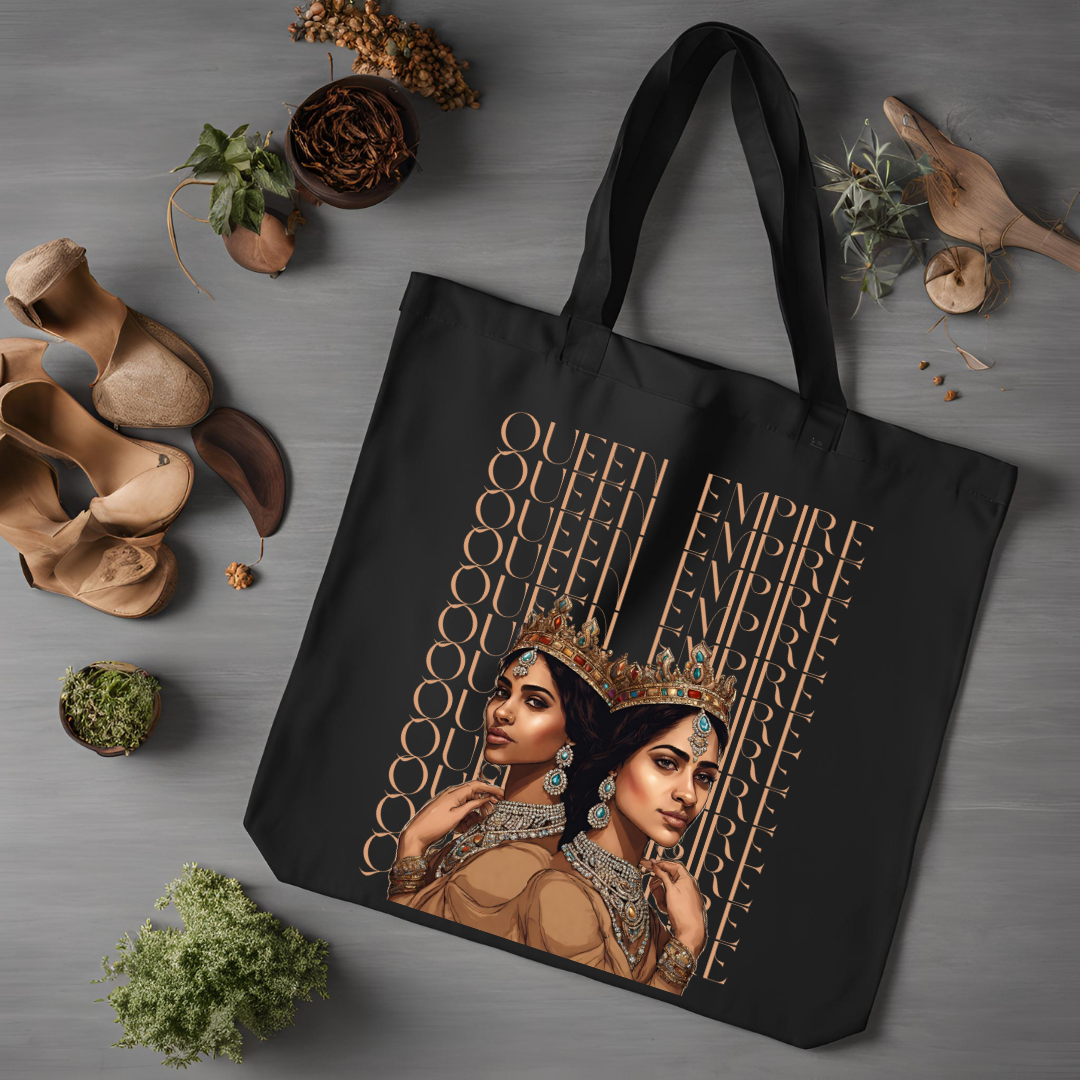 South Asian Art - Brown Queen Empire Tote Bag