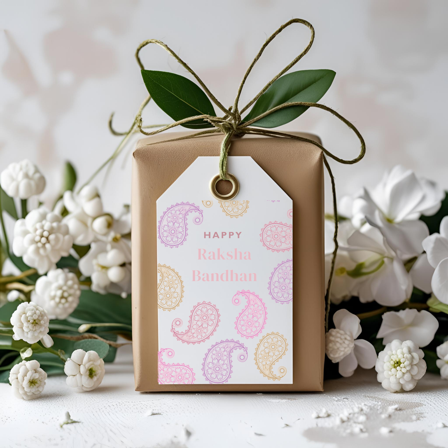 Rakhri Digital Gift Tags - Editable Template
