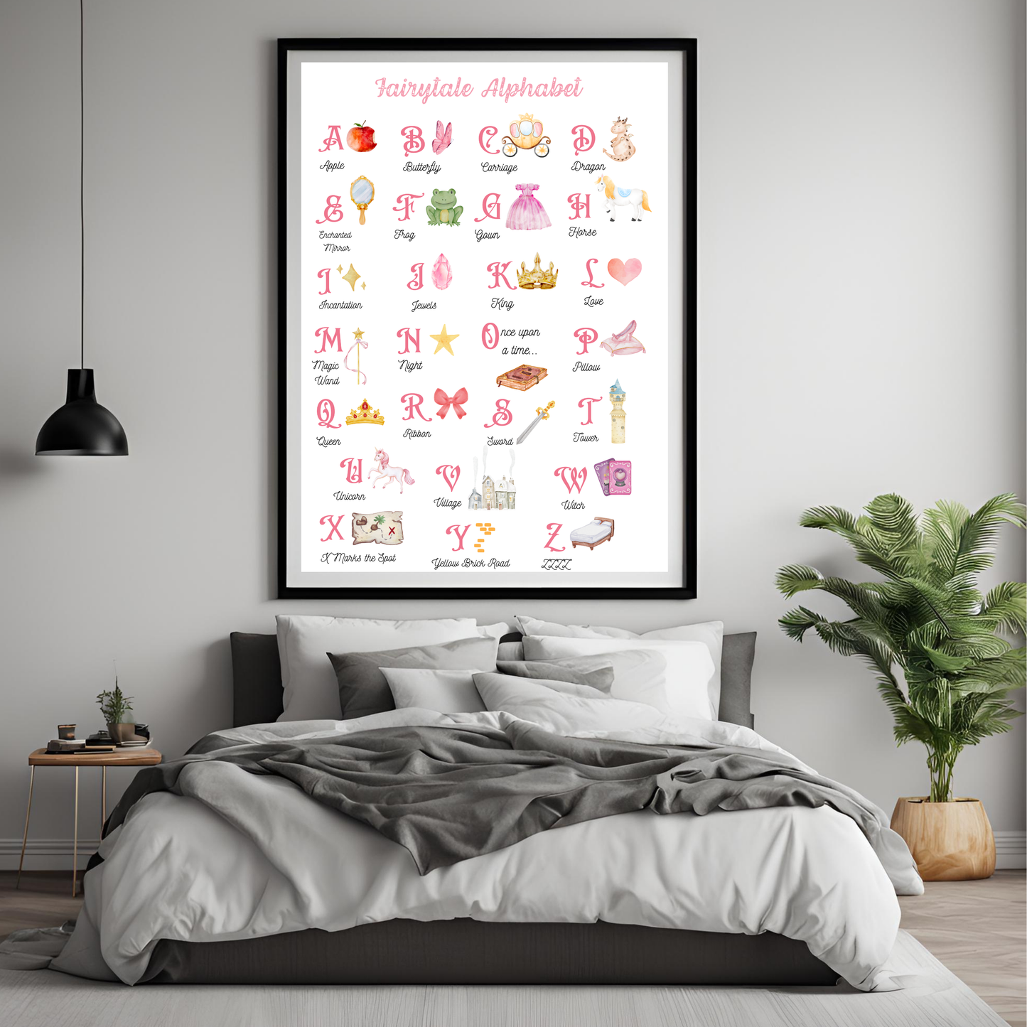 Fairytale Alphabet Nursery Print - Digital Download