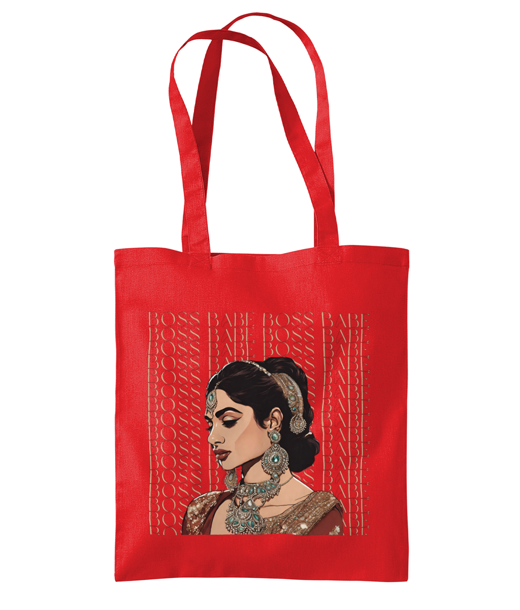 South Asian Art - Brown Boss Babe Tote Bag