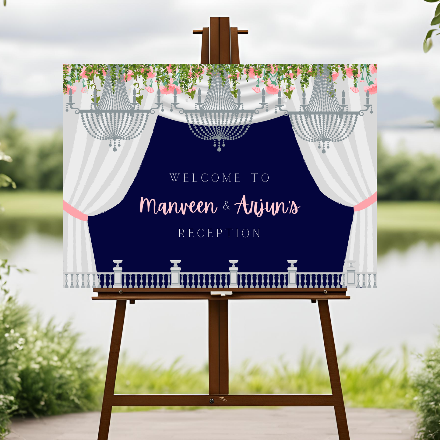 Decor Reception Entrance Board Digital Download - Online Template