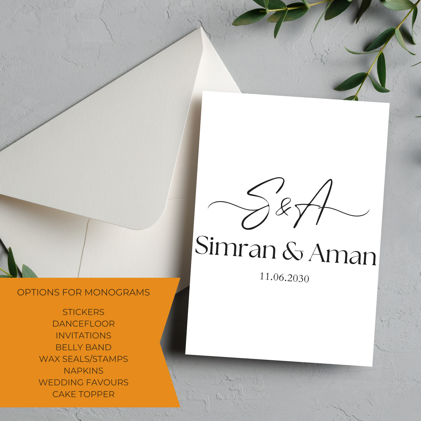 Calligraphy Monogram Digital Download - Online Template