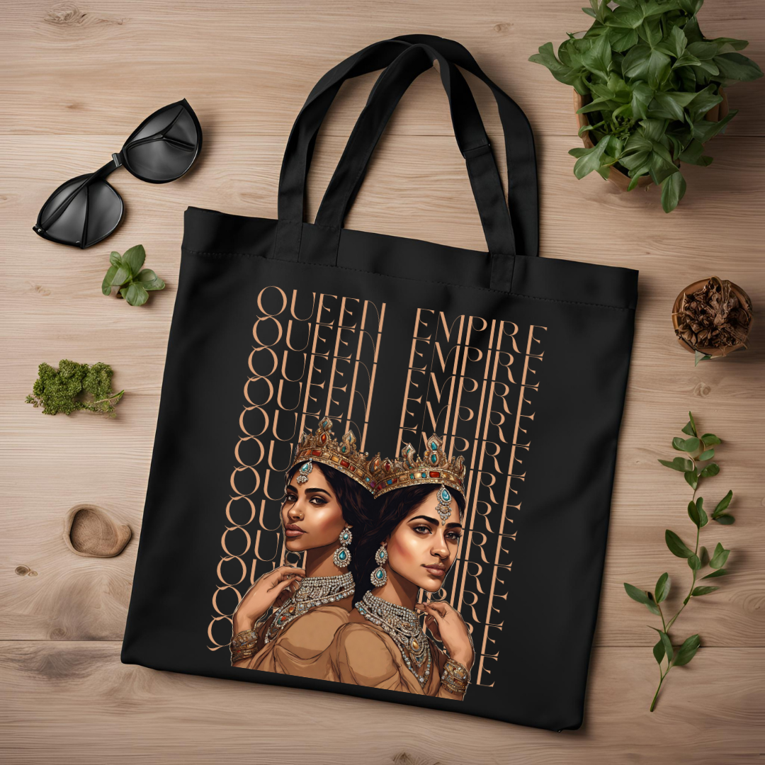 South Asian Art - Brown Queen Empire Tote Bag