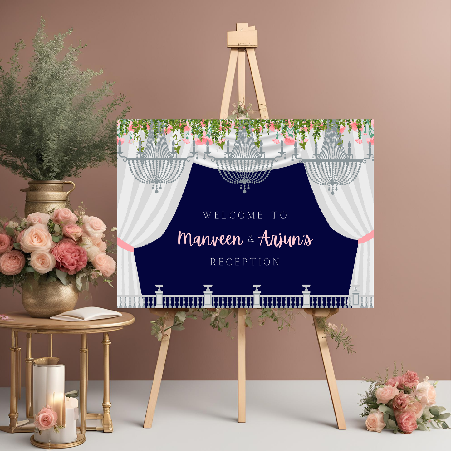 Decor Reception Entrance Board Digital Download - Online Template