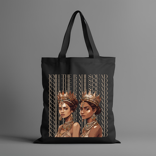South Asian Art - Brown Join The Rani Squad Tote Bag