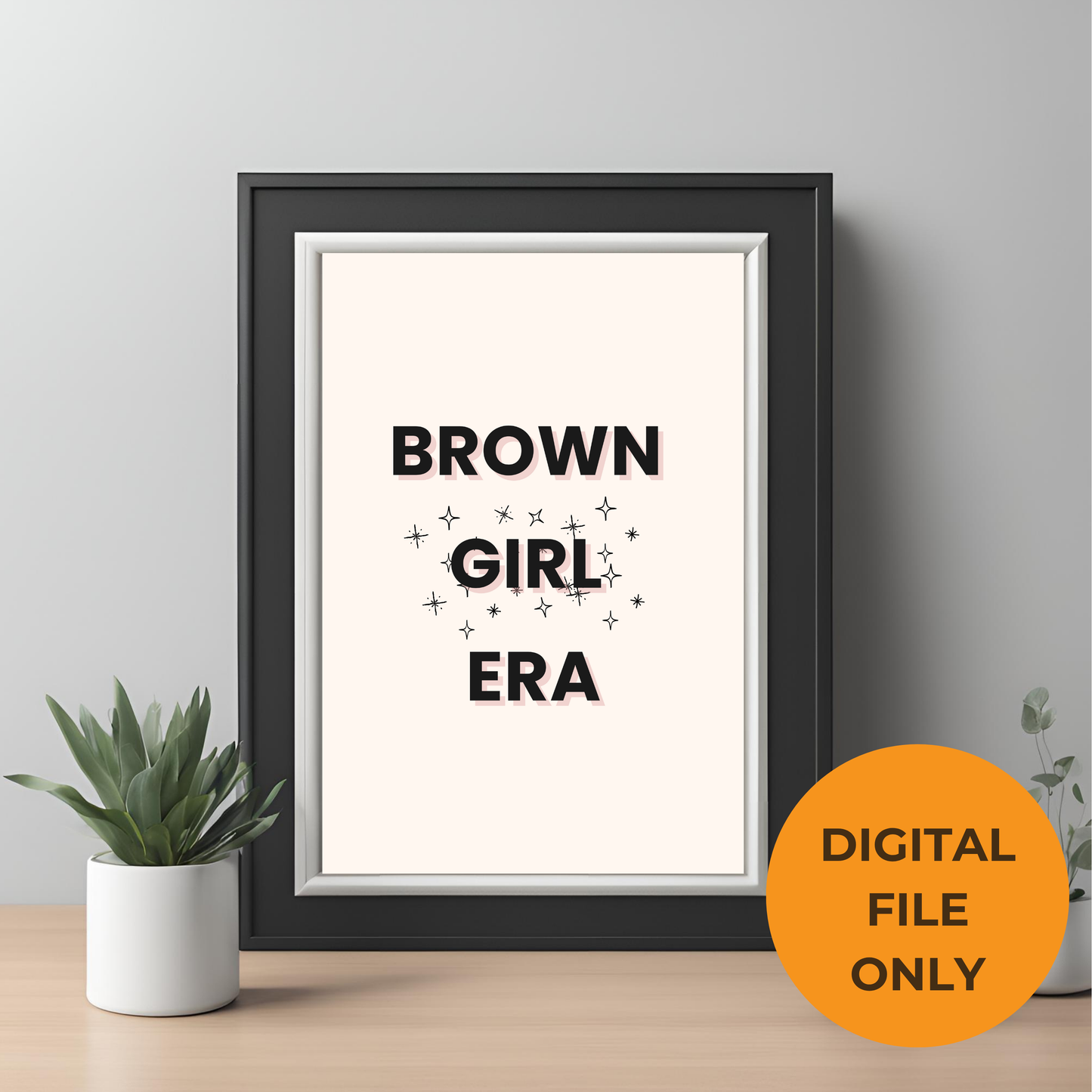 Brown Girl Era Digital Wall Art