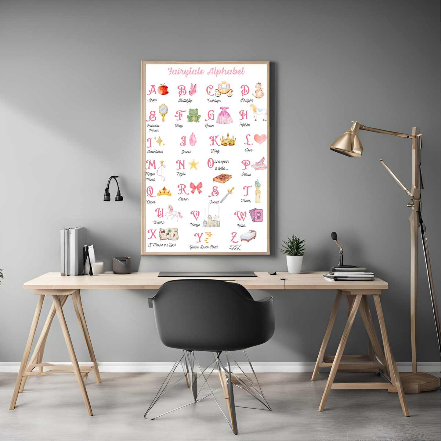 Fairytale Alphabet Nursery Print - Digital Download