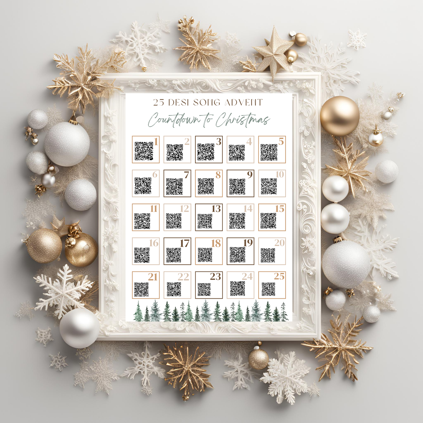 Desi Music Advent Calendar Instant Download