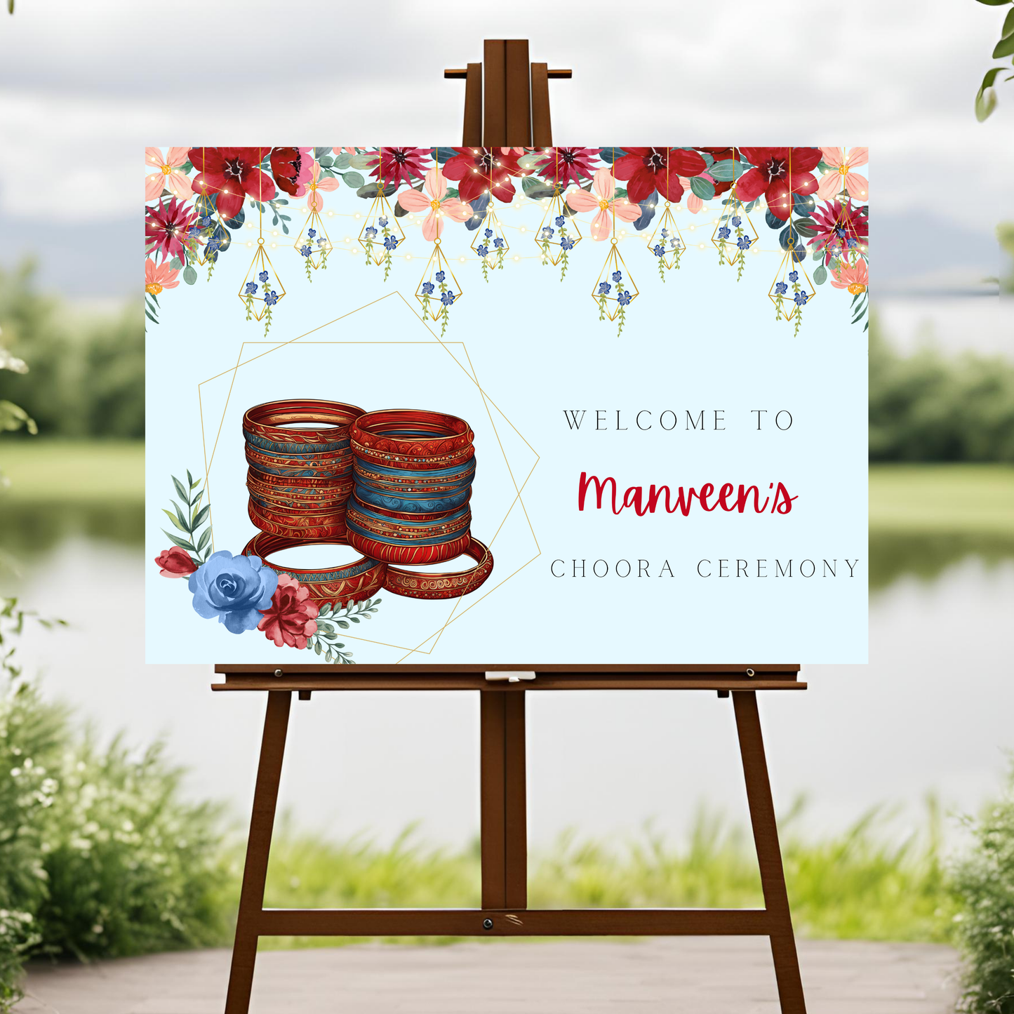 Decor Choora Ceremony Entrance Board Digital Download - Online Template