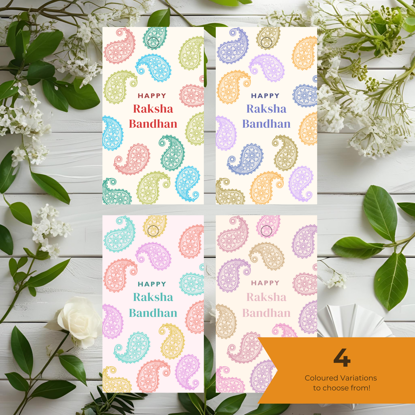Rakhri Digital Gift Tags - Editable Template