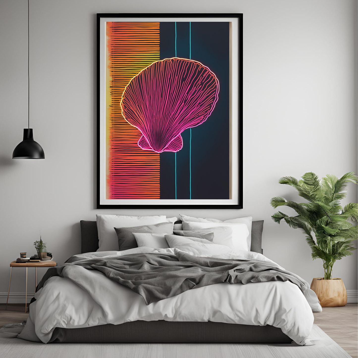 Coastal Gallery Wall - Shell Printable Wall Art Summer Aesthetic Colourful Beach Poster