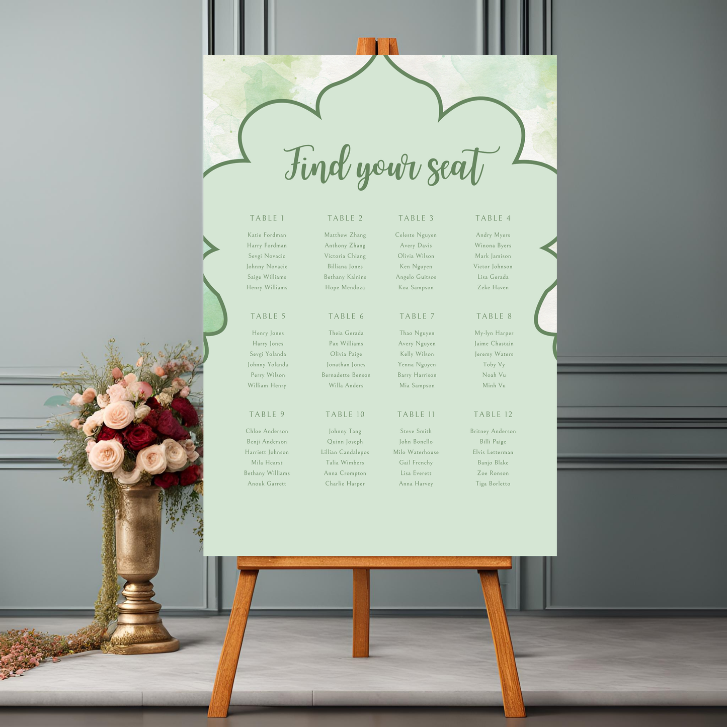 Green Seating Plan