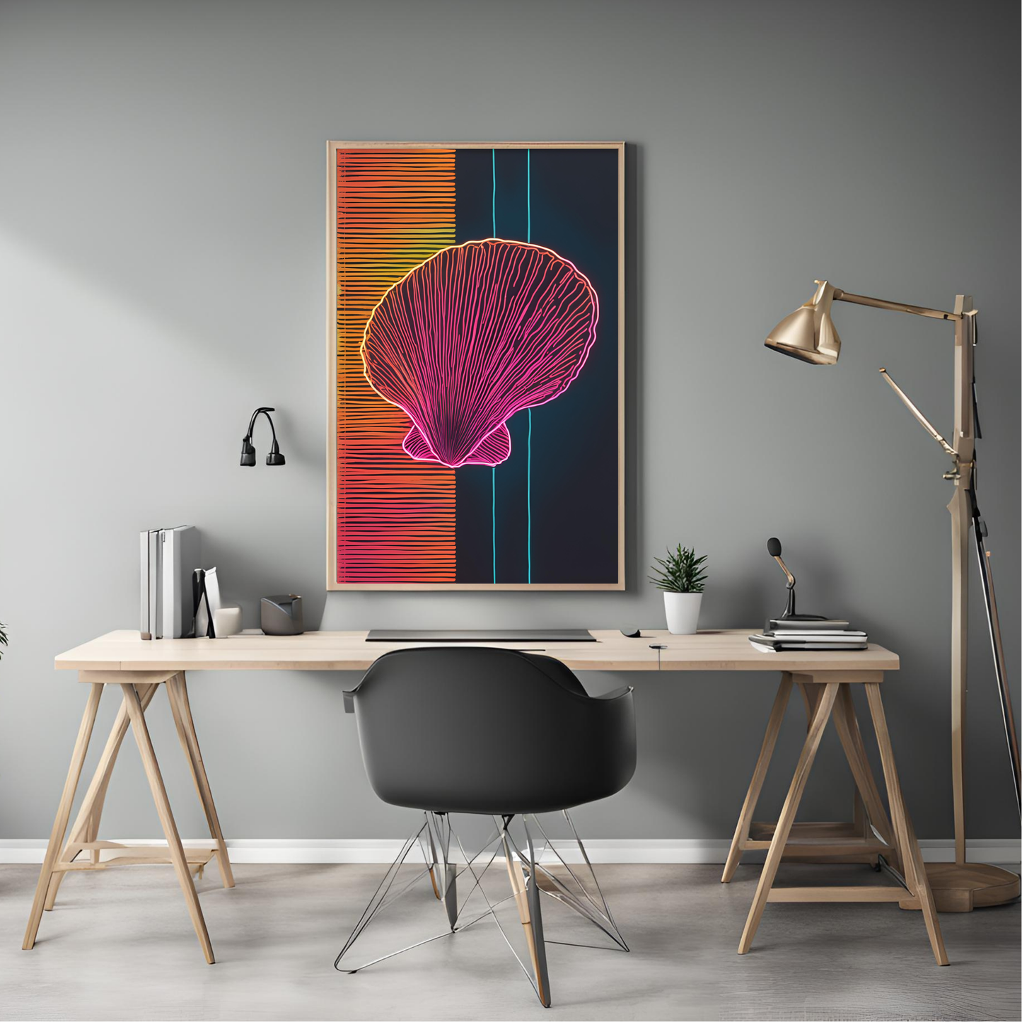 Coastal Gallery Wall - Shell Printable Wall Art Summer Aesthetic Colourful Beach Poster