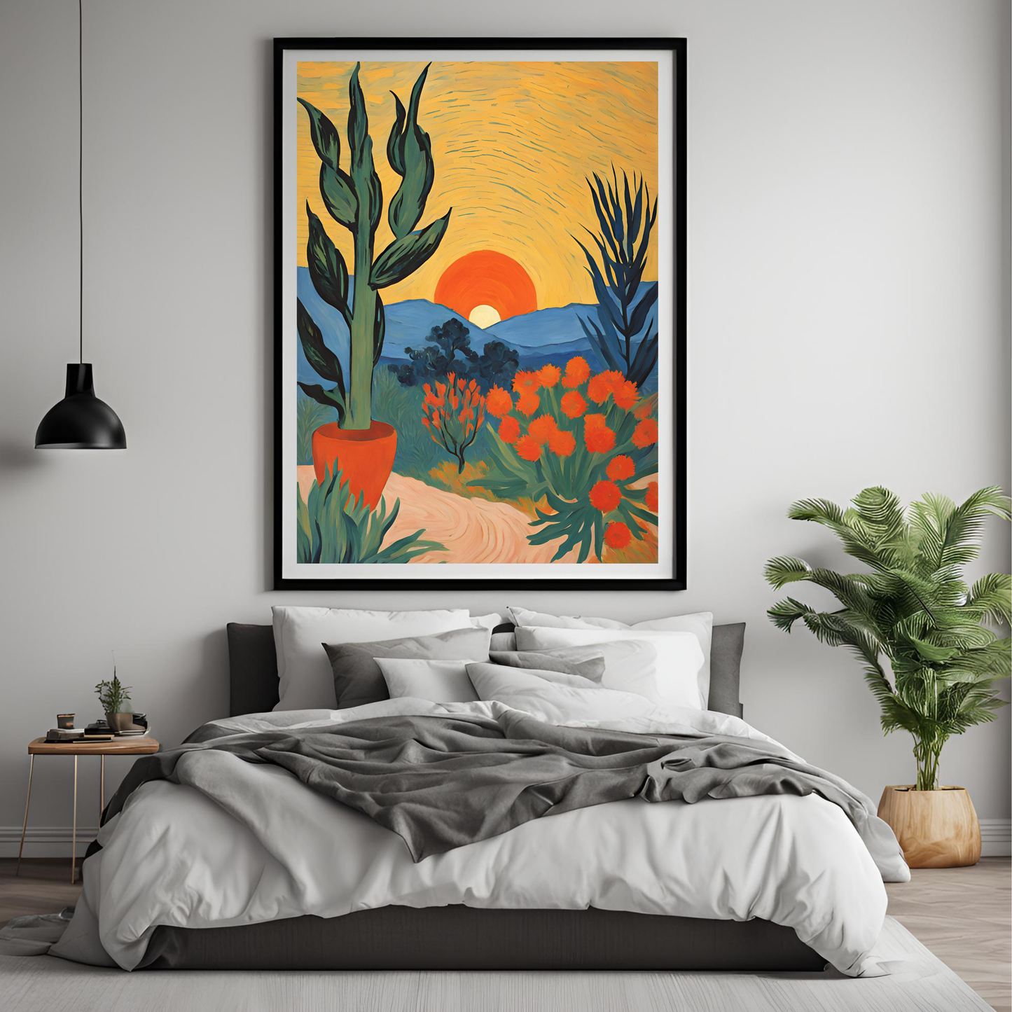 Sunset Plant Desert Wall Art Digital Download