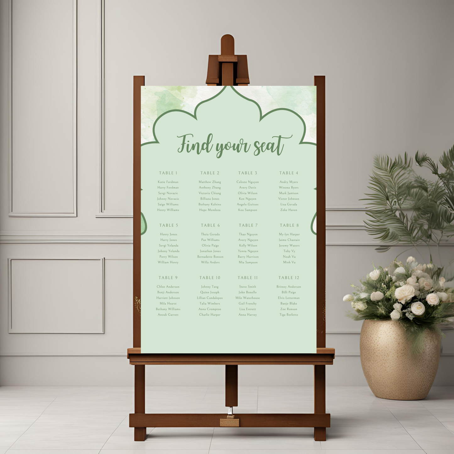 Green Seating Plan
