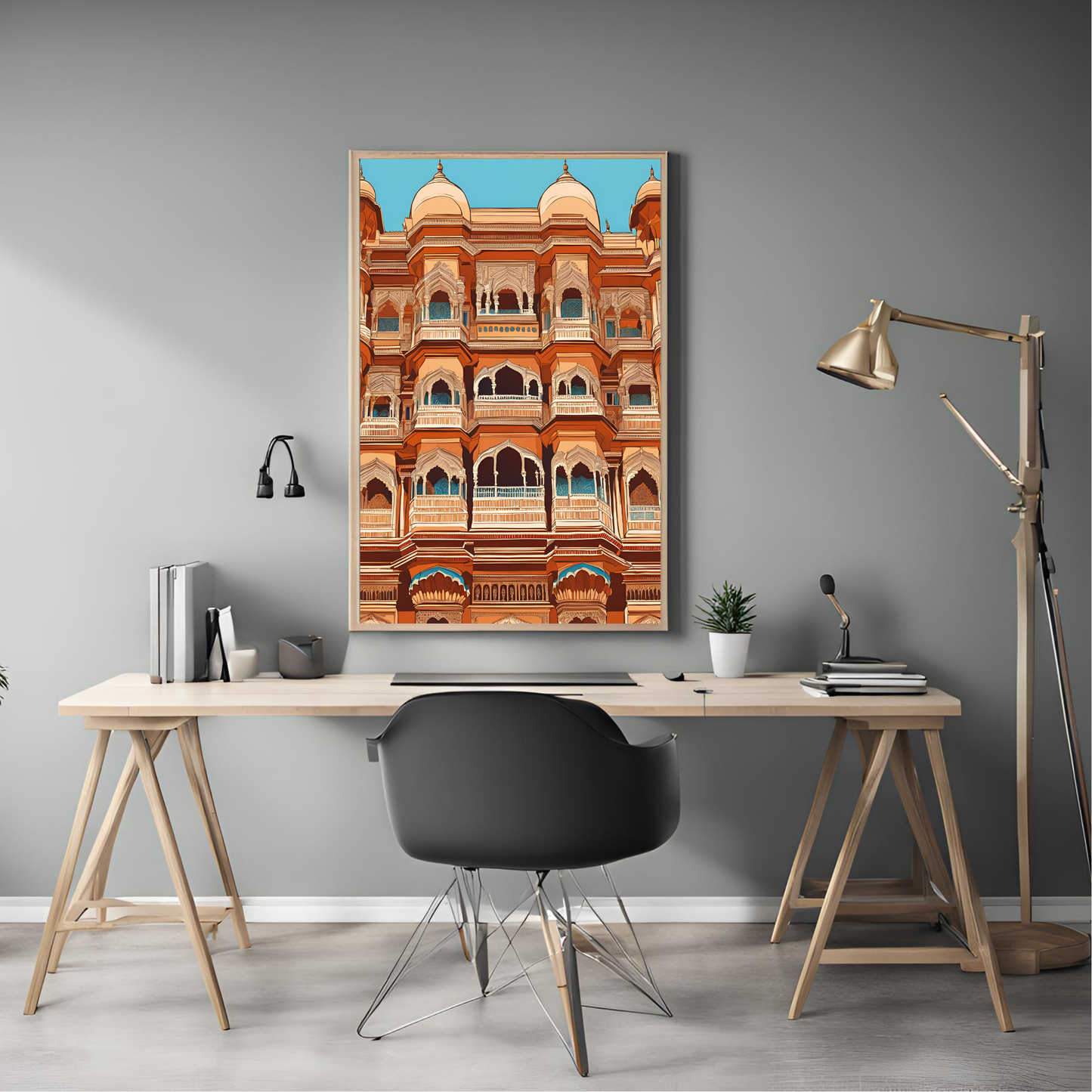 Indian Facade Architecture Wall Art Digital Download
