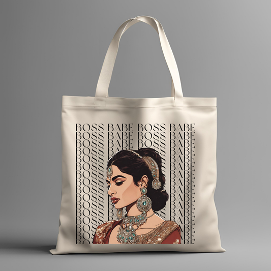 South Asian Art - Boss Babe Tote Bag
