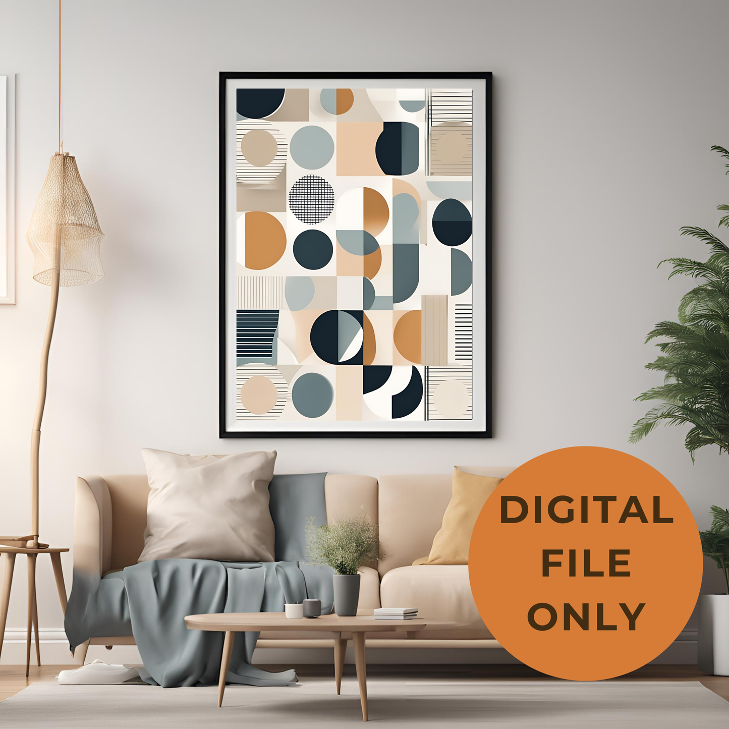 Scandinavian Geometric Wall Art Digital Download