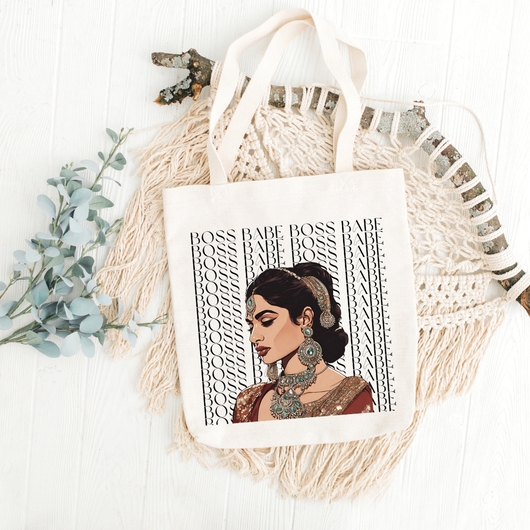 South Asian Art - Boss Babe Tote Bag