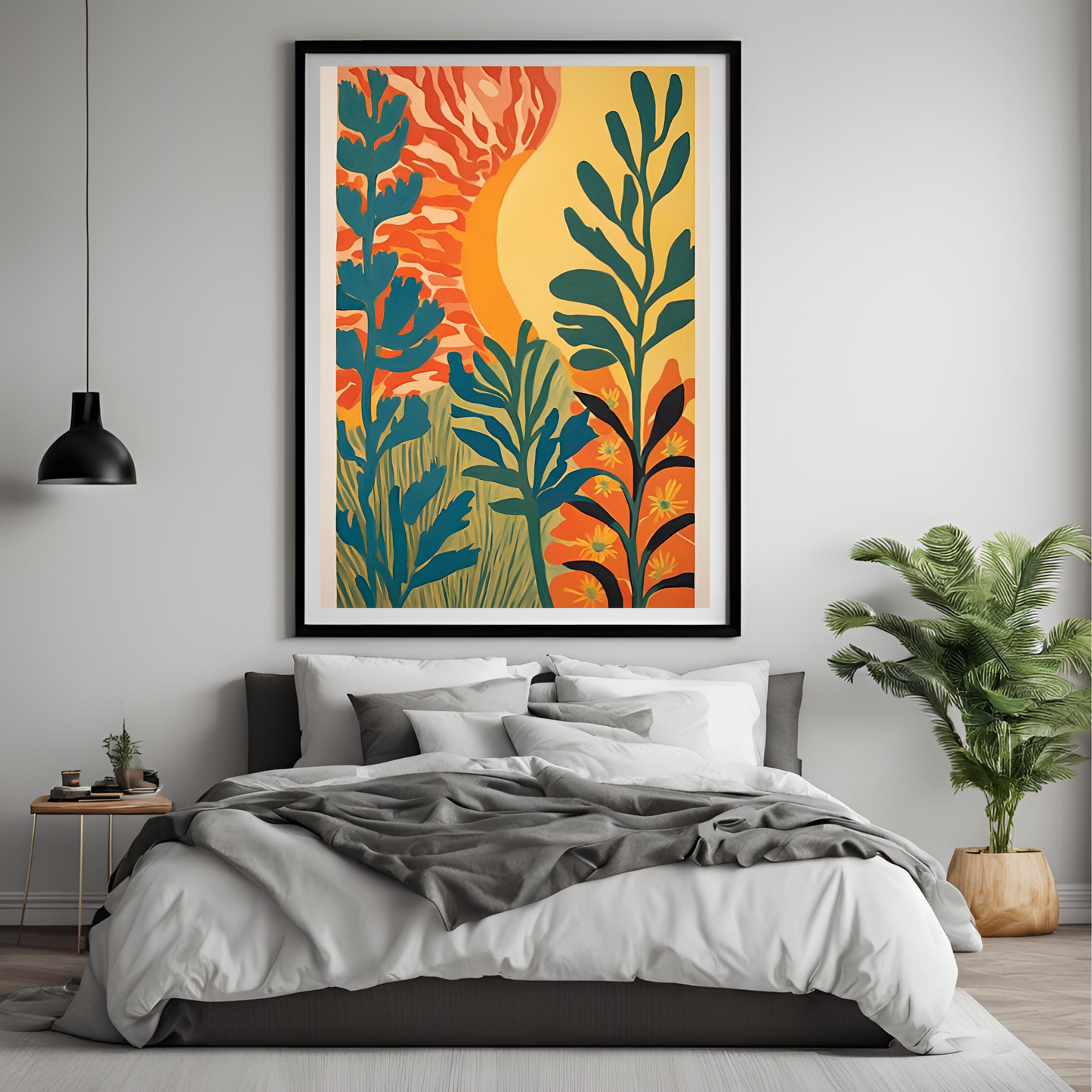 Sunset Plant Wall Art Digital Download