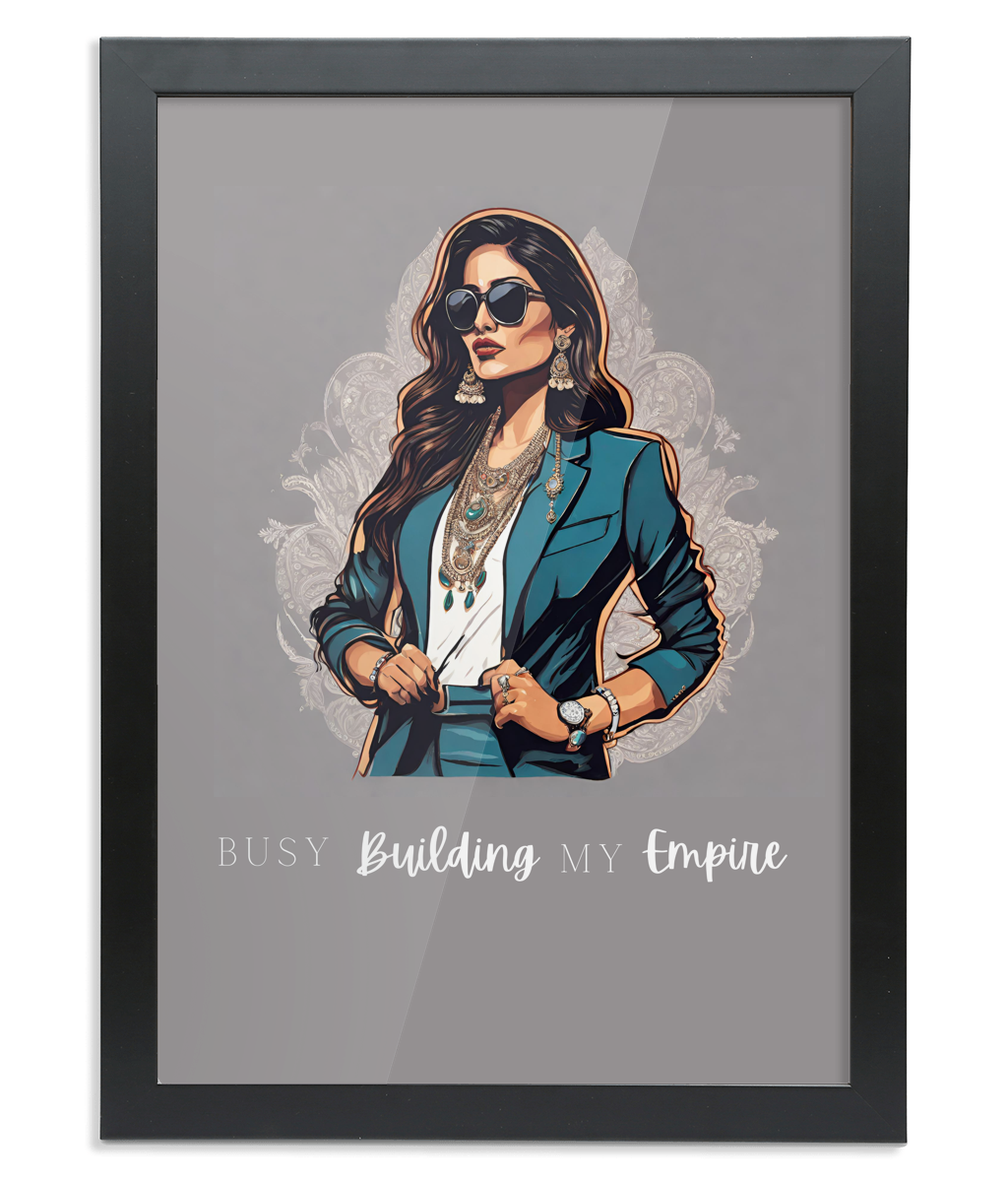 Digital Art - Building My Empire A3 Framed Print