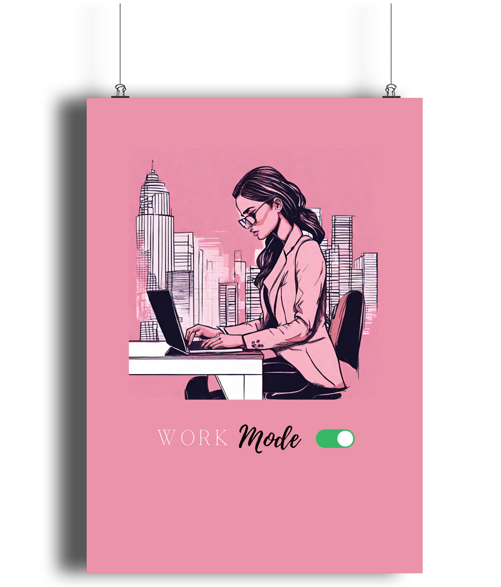 Digital Art - Work Mode Poster