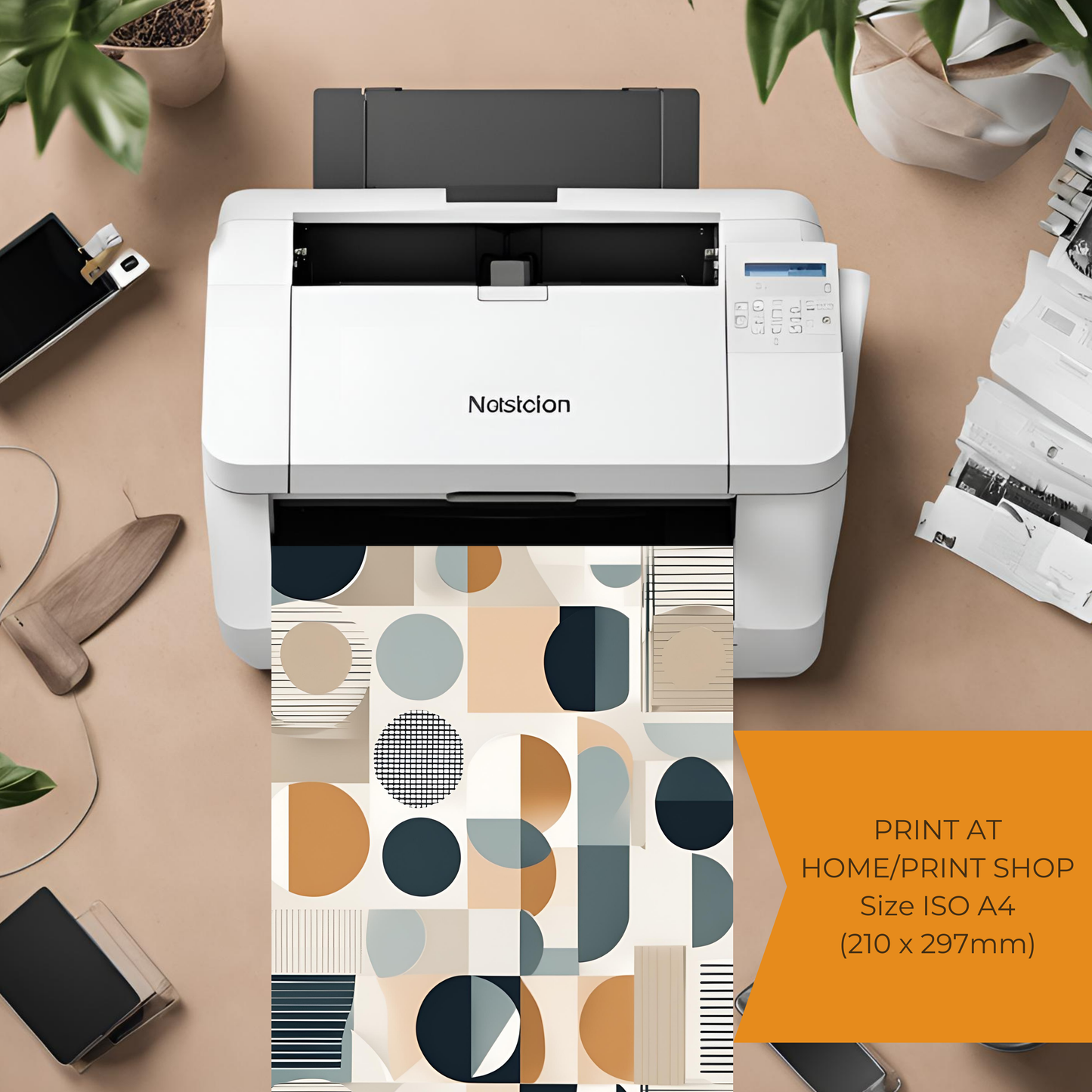 Scandinavian Geometric Wall Art Digital Download