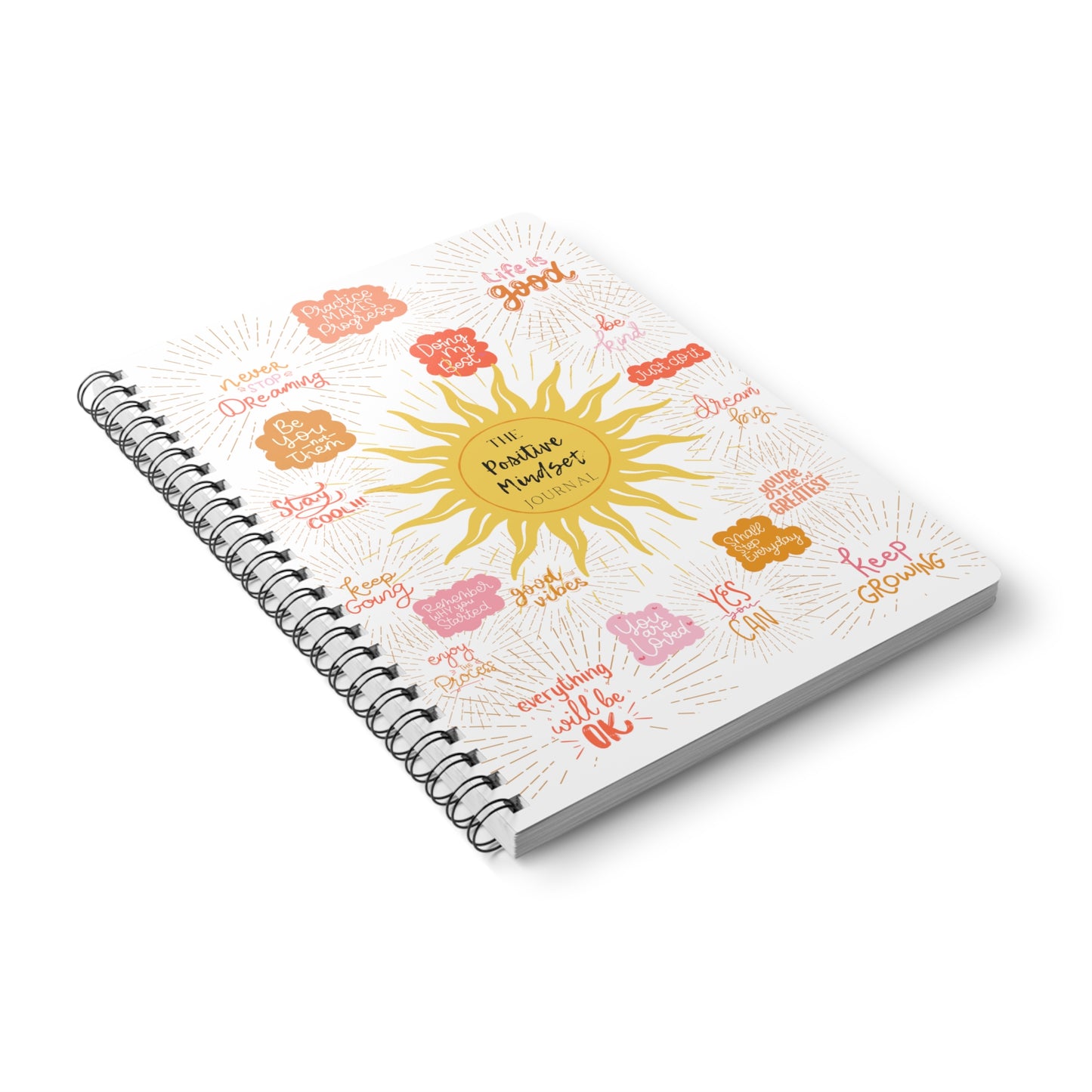 The Positive Mindset Journal - Wirobound Softcover Notebook, A5