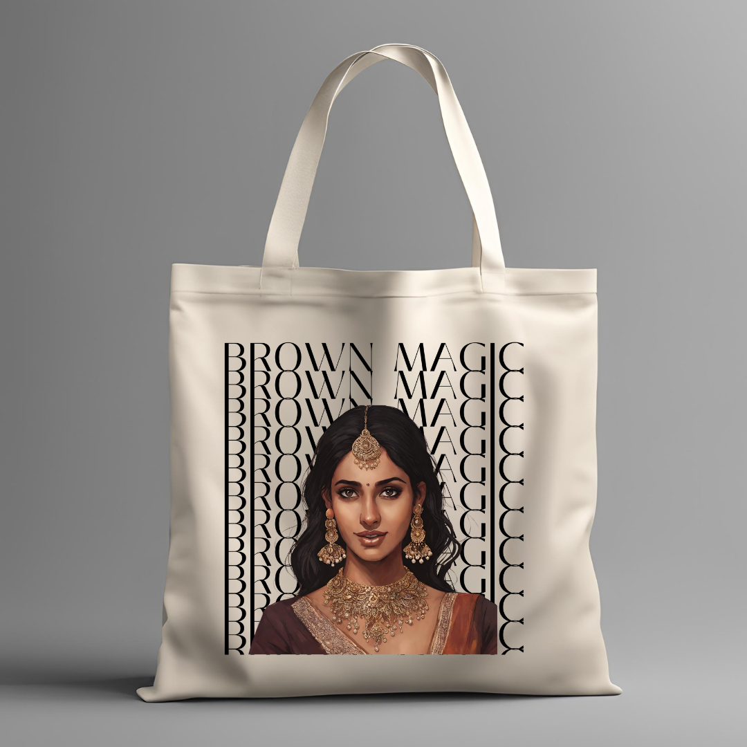 South Asian Art - Brown Magic Tote Bag