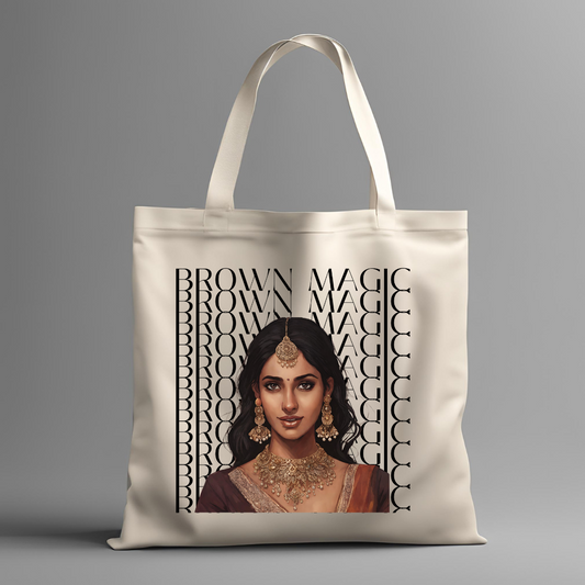 South Asian Art - Brown Magic Tote Bag