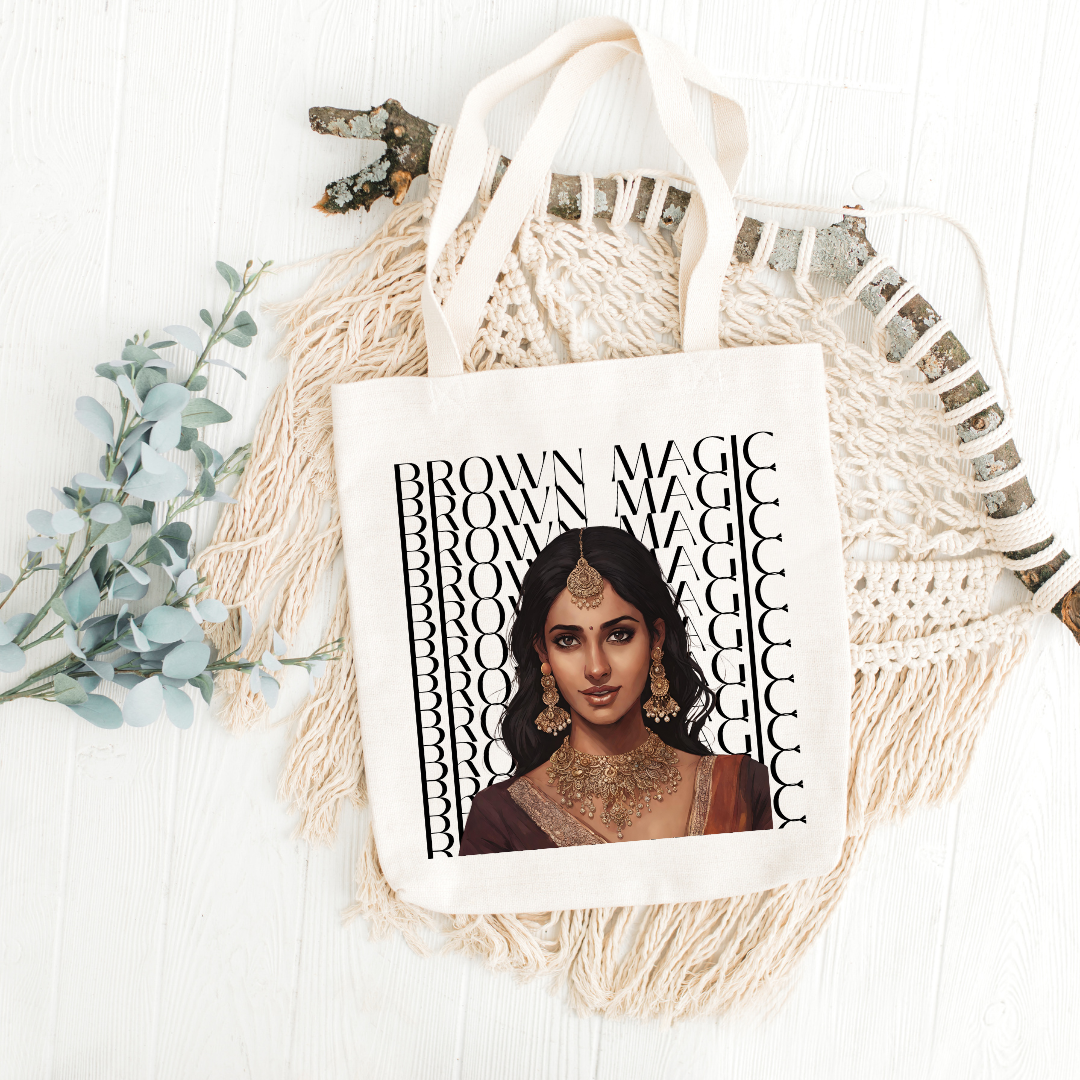 South Asian Art - Brown Magic Tote Bag
