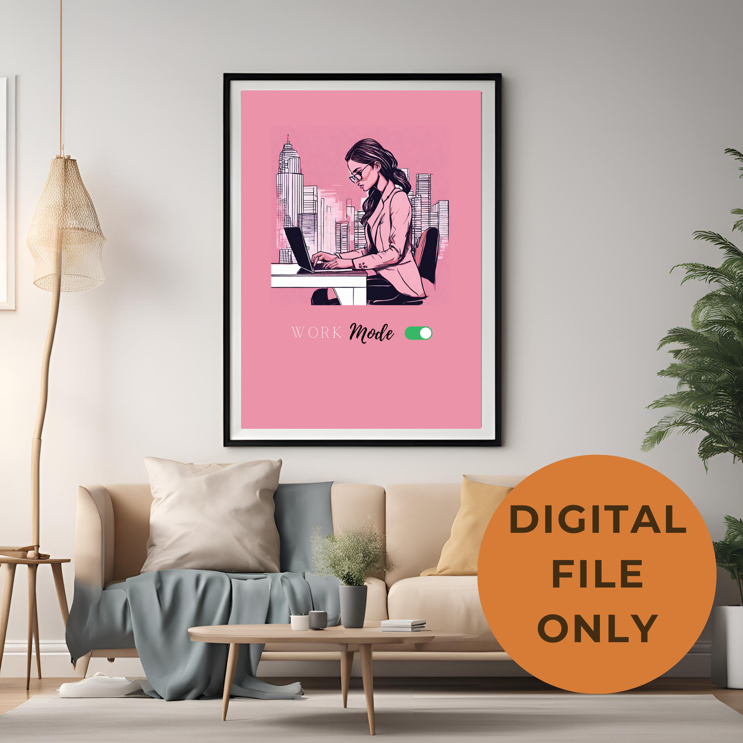 Digital Art - Work Mode Poster