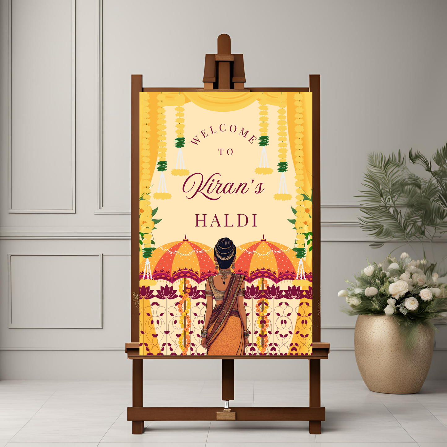 Haldi Entrance Board Digital Download - Online Template
