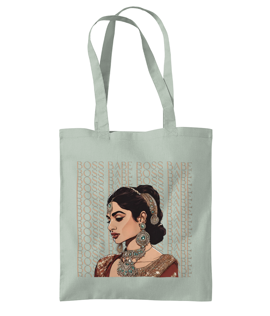 South Asian Art - Brown Boss Babe Tote Bag