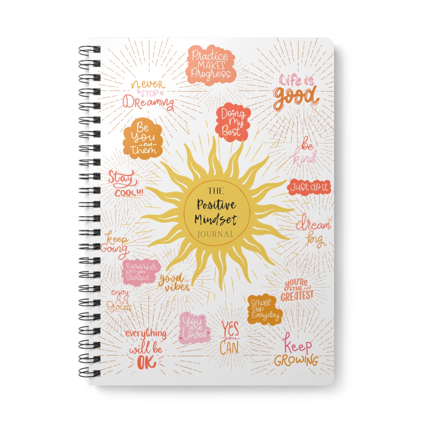 The Positive Mindset Journal - Wirobound Softcover Notebook, A5