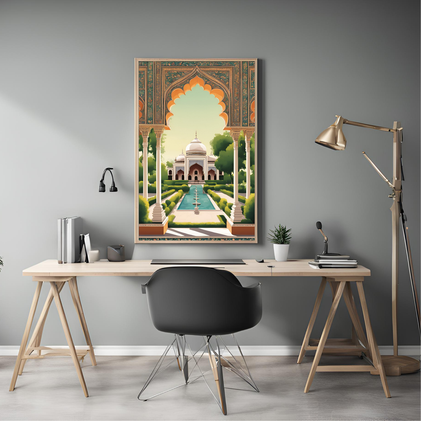 Palace Mughal Inspired Digital Art