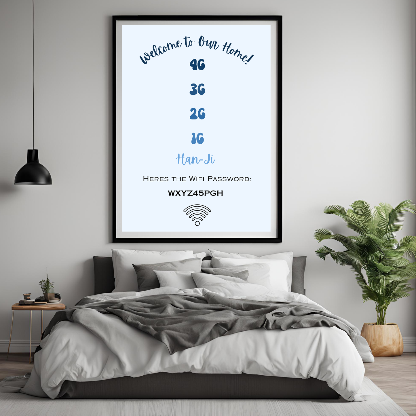 Home Wifi Password Print Digital Download - Online Template