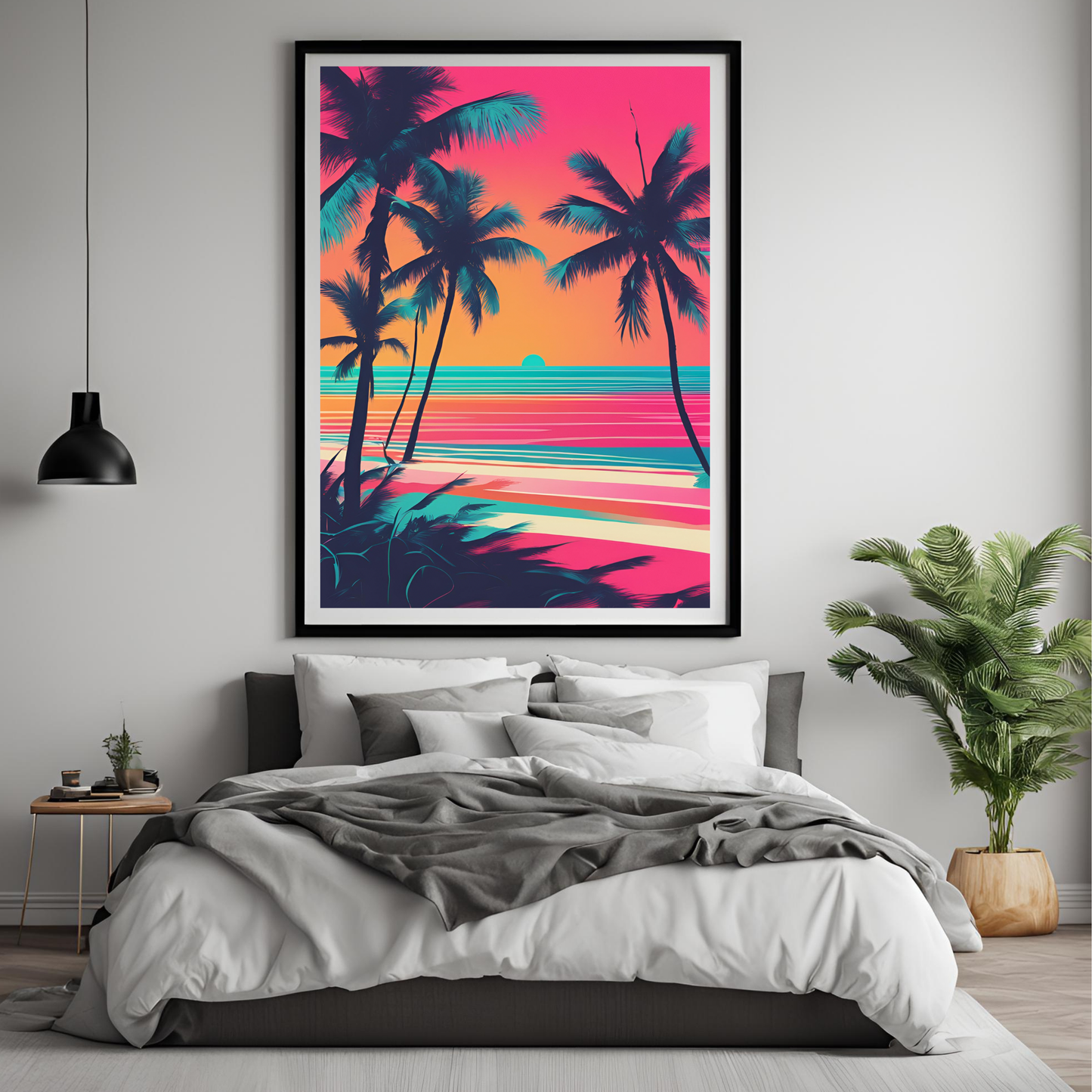 Coastal Gallery Wall -Sunset Printable Wall Art Summer Aesthetic Colourful Beach Poster