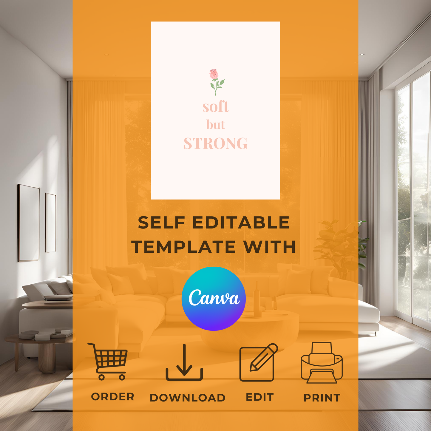 Soft But Strong Digital Wall Art
