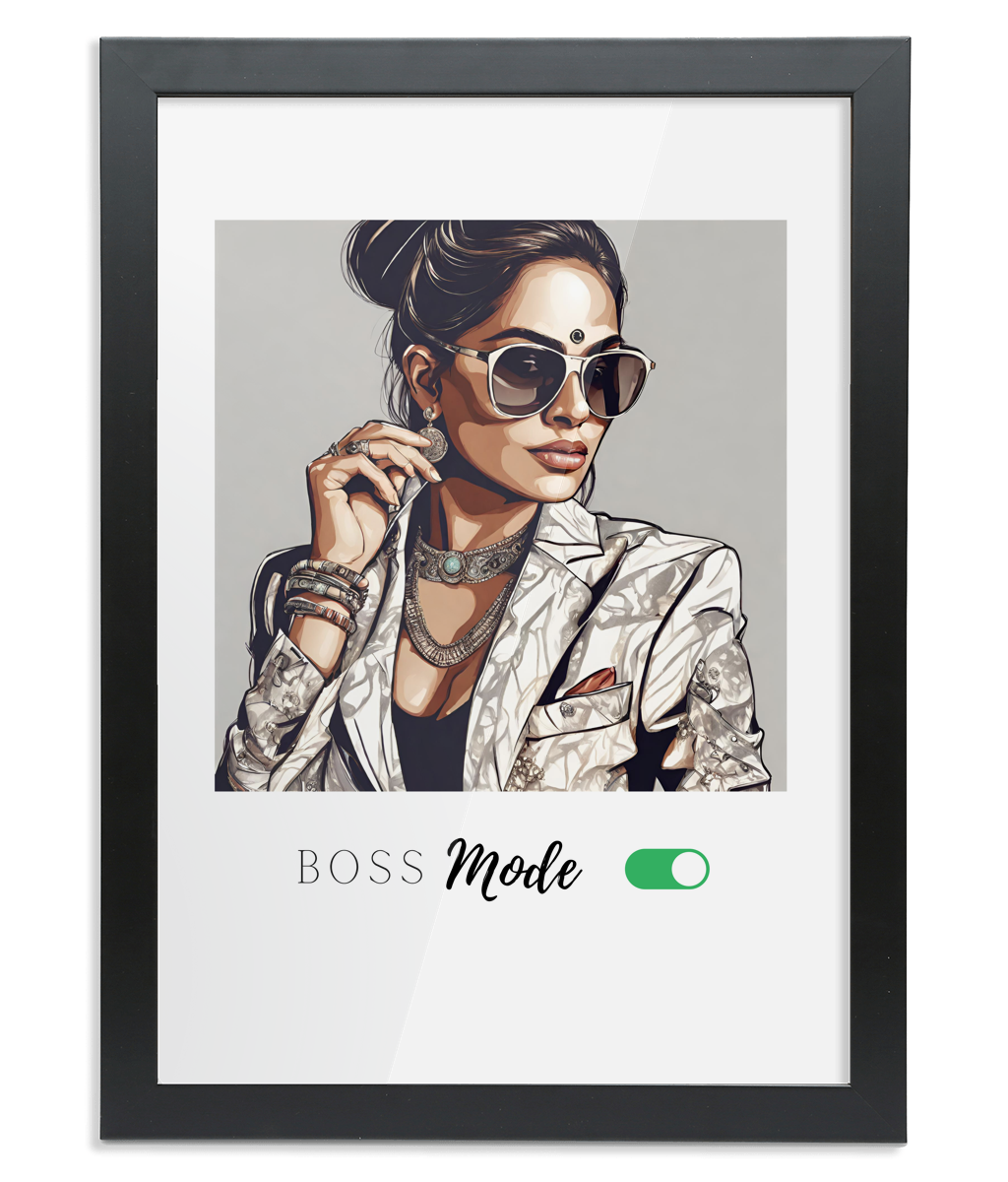 Digital Art - Boss Mode A3 Framed Print