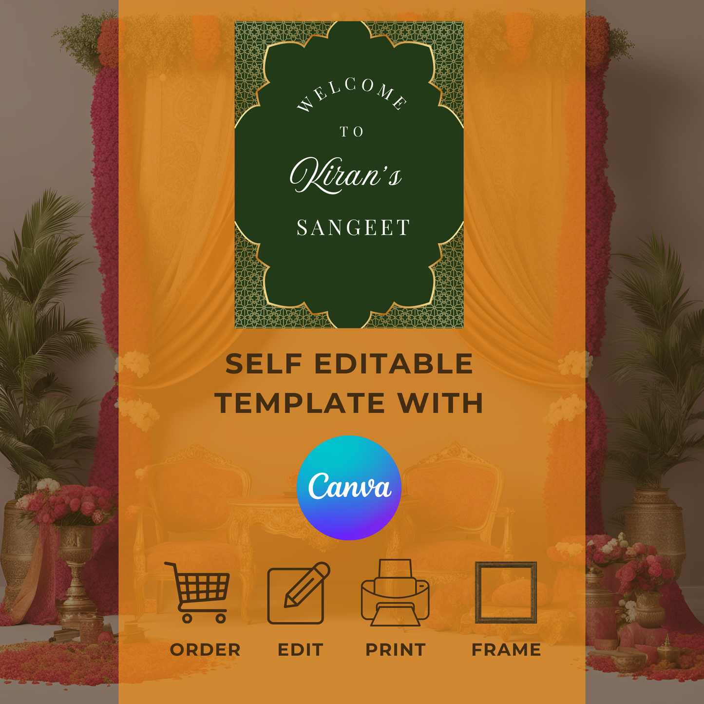 Emerald Entrance Board Digital Download - Online Template