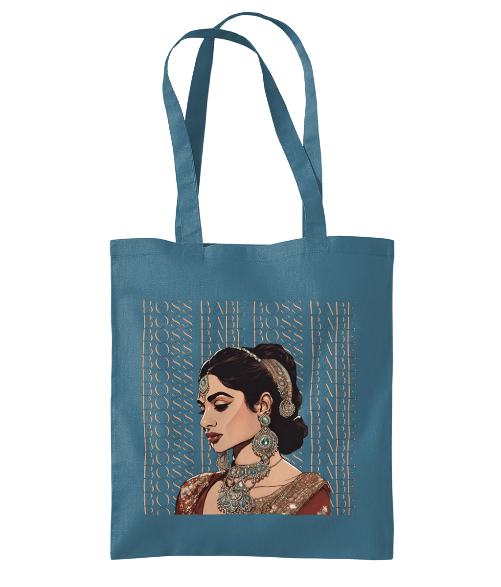 South Asian Art - Brown Boss Babe Tote Bag