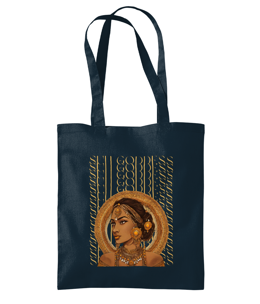 South Asian Art - Brown Sun Goddess Tote Bag