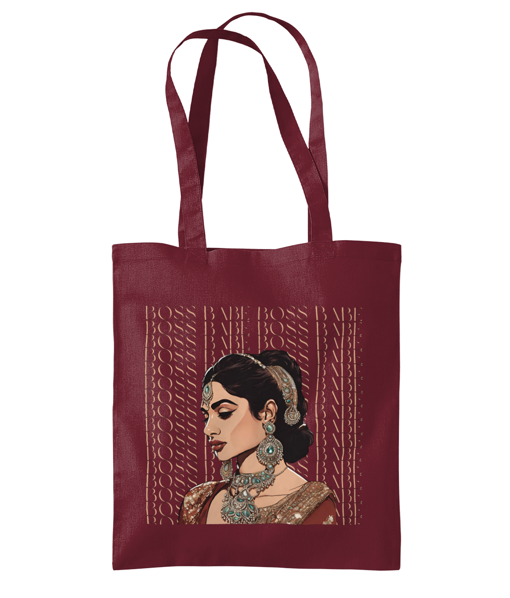 South Asian Art - Brown Boss Babe Tote Bag