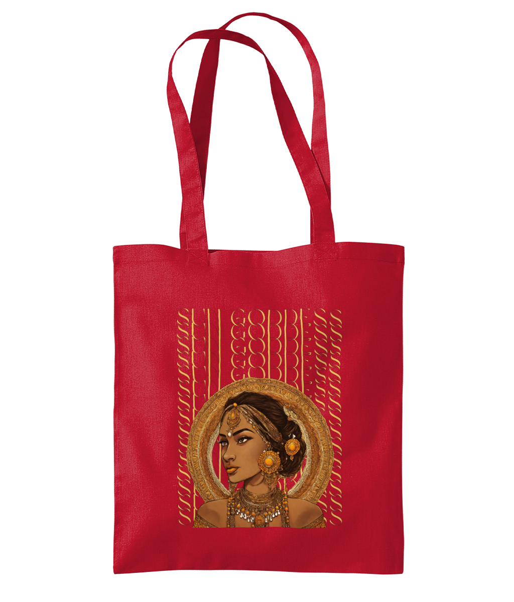 South Asian Art - Brown Sun Goddess Tote Bag