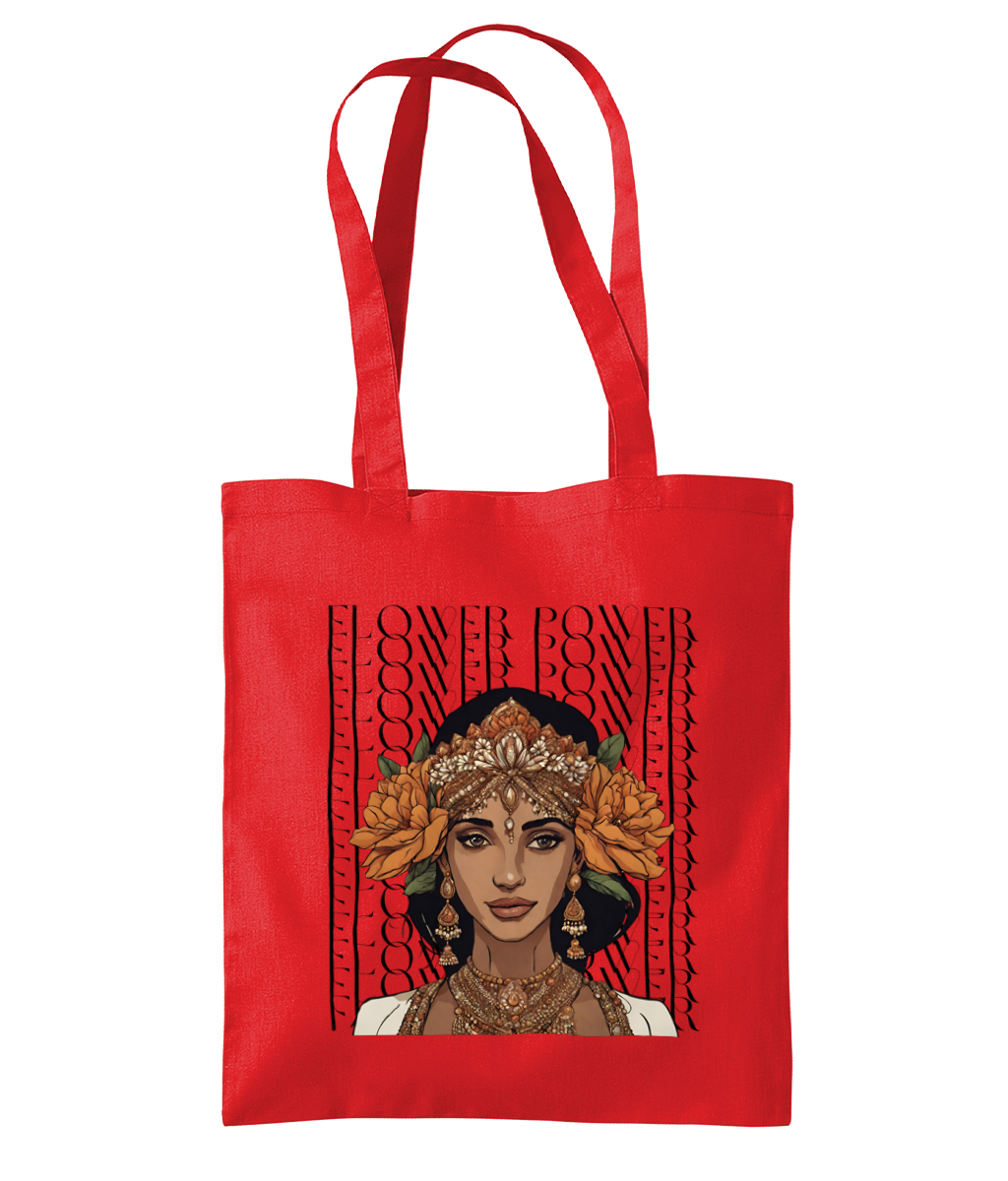 South Asian Art - Flower Power Tote Bag