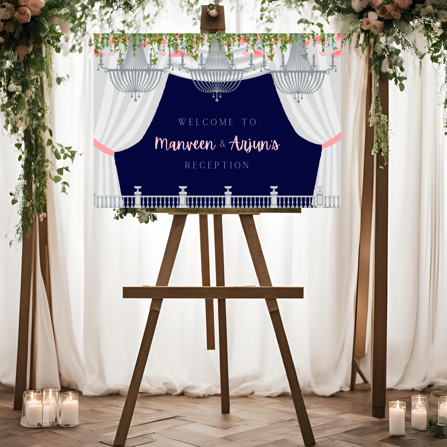 Decor Reception Entrance Board Digital Download - Online Template