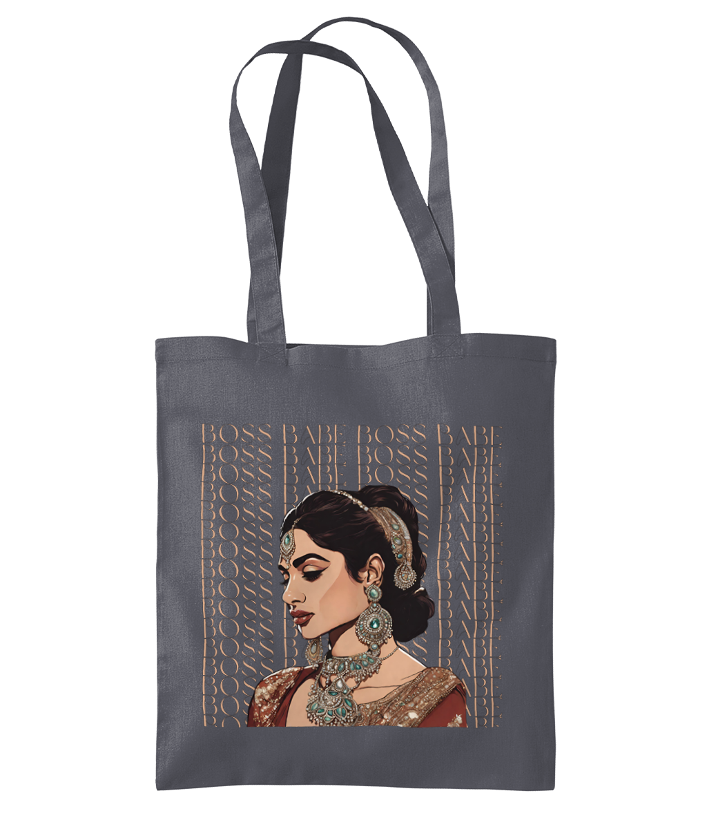 South Asian Art - Brown Boss Babe Tote Bag
